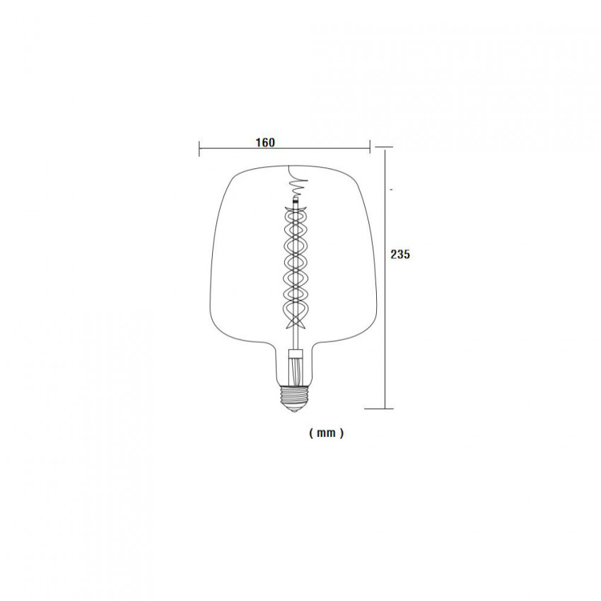 Product van LED Lamp Filament  E27 8W 800 lm G235  Amber 