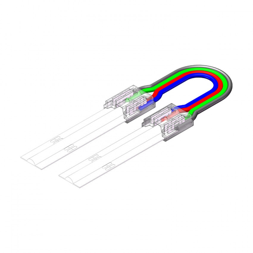Produkt von Verbinder Doppelt mit Kabel für LED-Streifen RGB/RGBIC COB 24V DC IP20 Breite 10mm