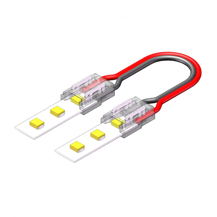 Product of Double Connector with Cable for 12/24V DC COB LED Strip 8mm Wide