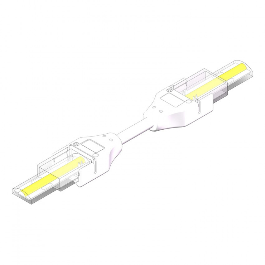 Produit de Connecteur HIPPO Double avec Câble pour Ruban LED Auto-Redressement 220V AC COB Silicone Flex Largeur 10mm