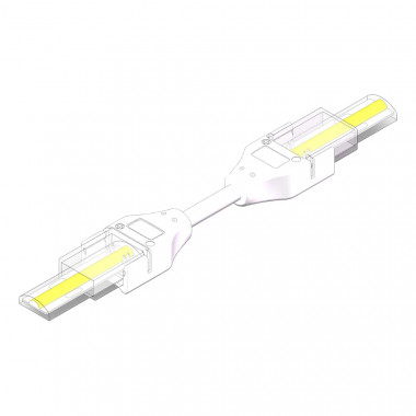 Product van Dubbele Hippo Connector met kabel voor Zelfregulerend  LED Strips aansluiten   220V AC SMD Silicone FLEX 12mm breed.