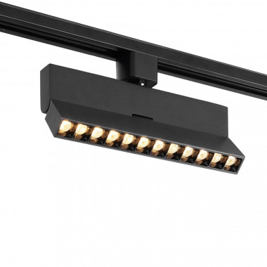 12W Elegant Optic Linear Dimmable LED Spotlight No Flicker CCT Selectable for Single Circuit Track in Black