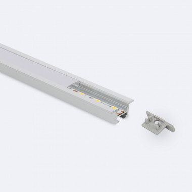 Profilo in Alluminio a Incasso al Soffitto con Clip 1m per Striscia LED fino a 12 mm