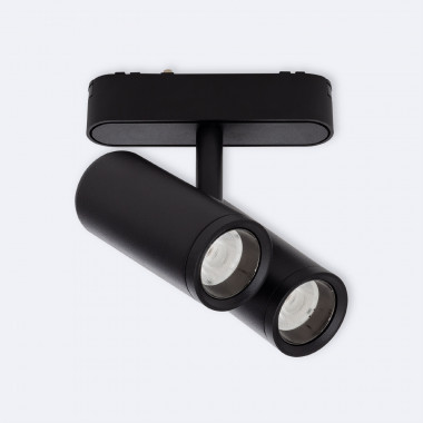 Produit de Spot LED Double Cuarzo 16W CRI90 Noir Ø100 mm pour Rail Magnétique Monophasé Super Slim 25mm 48V