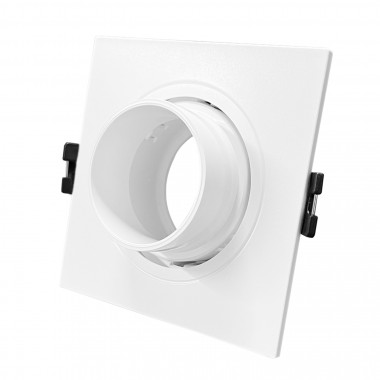 Downlight-Ring Quadratisch Schwenkbar mit niedrigem UGR für LED-Glühbirne GU10 / GU5.3 Schnitt  Ø75 mm Suefix