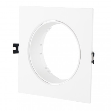 Ring Downlight Inbouw  Vierkant  Richtbaar voor LED-lamp GU10 AR111 Zaagmaat Ø135 mm