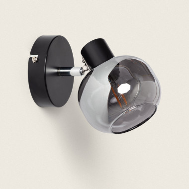 Romsy 1 Spotlight Metal & Glass Directional Ceiling Lamp