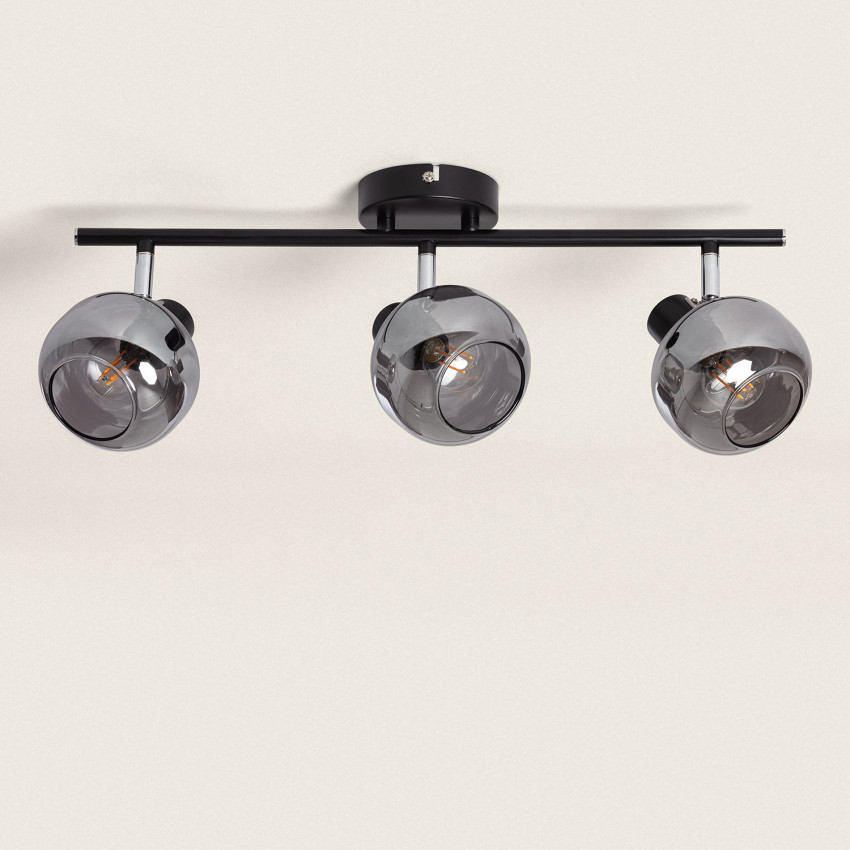 Product of Romsy 3 Spotlight Metal & Glass Directional Ceiling Lamp 