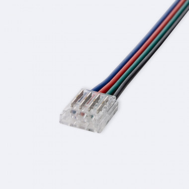 Product van Dubbele Hippo Connector met Kabel voor RGB LED Strip 12/24V DC SMD IP20 Breedte 10mm