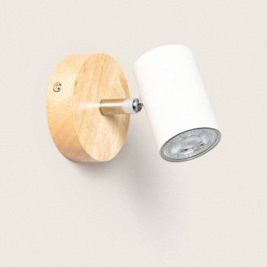 Albus 1 Spotlight Wood Directional Ceiling Lamp