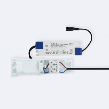 Product van LED Paneel 120x60 cm 60W 6300lm met Quick Connect Box en Veiligheidskabel