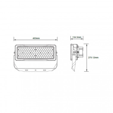 Produkt von LED-Flutlichtstrahler 300W Stadium Professional LUMILEDS 170lm/W IP66 INVENTRONICS Dimmbar 0-10V