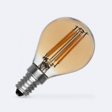 6W E14 P45  Gold "Candle" Filament LED Bulb 720lm