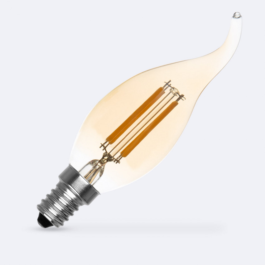 Product of 4W E14 T35 Dimmable Gold Filament LED Bulb 470lm