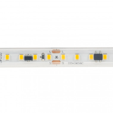 Produkt od 50m Role LED Pásku 220V Stmívatelný SMD2835 SILICONE FLEX 120 LED/m High Lumen IP67 Šířka 12mm Střih Každých 10cm 