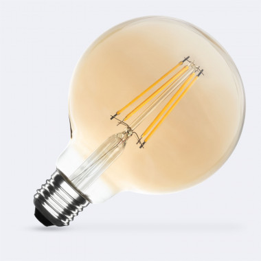 Lampadina Filamento LED E27 8W 1055 lm Regolabile G95 Oro