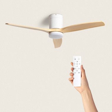 Angistri Silent Ceiling Fan with DC Motor in White 132cm