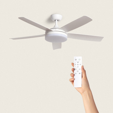 Patroclo Silent Ceiling Fan with DC Motor in White 106cm