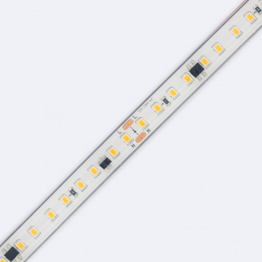 Product van Tira LED Autorectificada 220V AC SMD 120 LED/m Blanco super Cálido IP67 Silicona Ancho 10mm a Medida Corte cada 10 cm