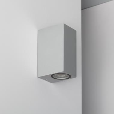 Applique da Parete per Esterni in Alluminio Illuminazione Doppia Luce Argento