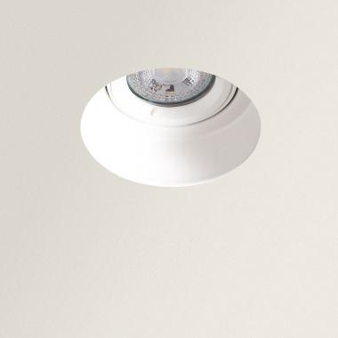 Colerette Downlight Ronde Intégration Plâtre/Pladur pour Ampoule LED GU10 Coupe Ø 90 mm Trimless Ajustable