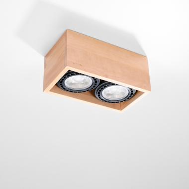 Quatro 2 Wooden Ceiling Lamp SOLLUX