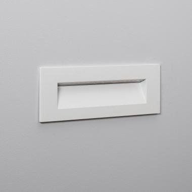 Balise LED Extérieure 6W Encastrable au Mur Rectangulaire Groult Blanche