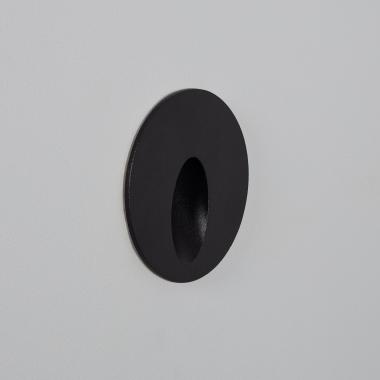 Venkovní Zápustné LED Svítidlo 3W Boiler Kruhové v Černé
