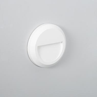 Edulis Round Surface Outdoor LED Wall Light in White