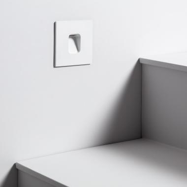 2W Grasset Square Aluminium LED Wall Spotlight in White IP65