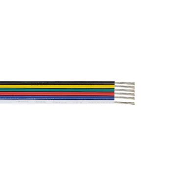 Rolle 100m Elektrokabelschlauch Flach mit 4x0,5 mm² für RGB-LED-Streifen