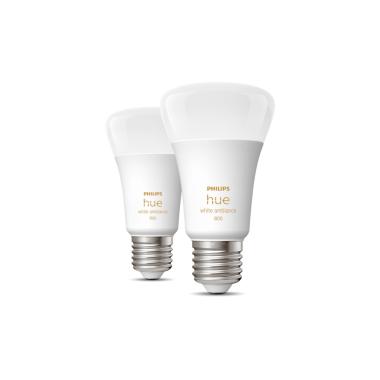 Pack 2 Lampadine LED Smart E27 6W 570 lm A60 Hue White PHILIPS