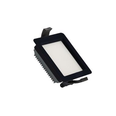 10W Square SAMSUNG Aero 130 lm/W LED Downlight LIFUD Microprismatic 85x85 mm Cut-Out Black