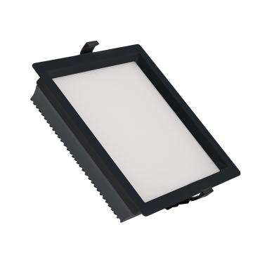 30W Square SAMSUNG Aero 130 lm/W LED Downlight LIFUD Microprismatic 210x210 mm Cut-Out Black