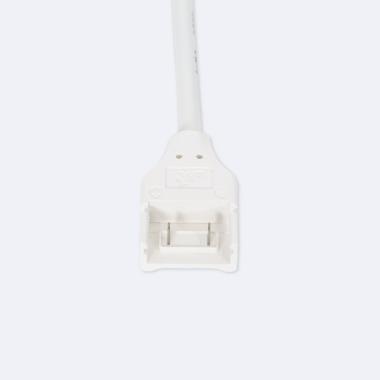Product van Dubbele Hippo Connector met kabel voor LED Strip zelfrectificerende 220V AC COB Silicone FLEX  breedte  10 mm.