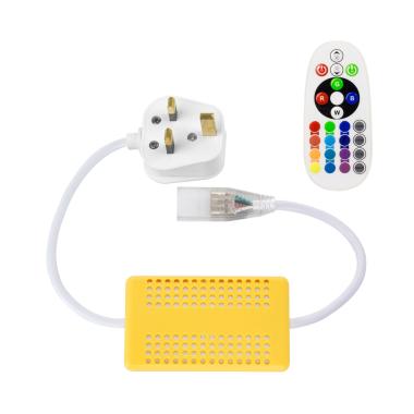 Controller for a 220V RGB LED Strip + RF Remote Control with 28 Buttons
