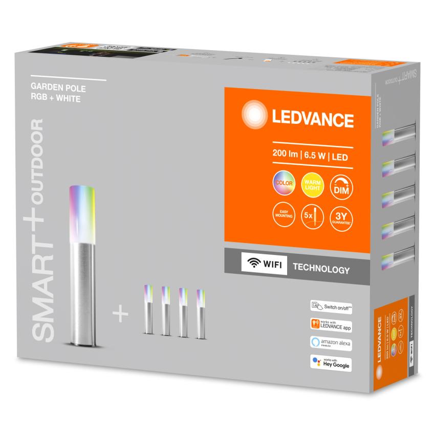 Product of 5.7W Smart + WiFi 5 Mini Post RGBW LED Outdoor Bollard LEDVANCE 4058075478213