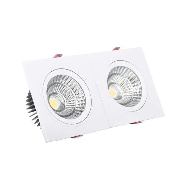 Downlight New Madison Double Rechthoekig LED 20W Zaag maat 205x90 mm