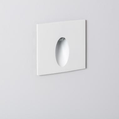 Balise LED Extérieure 3W Encastrable au Mur Carée Bombée Wabi Blanche