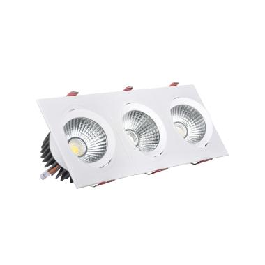 Downlight New Madison Triple Rechthoekig LED 30W Zaag maat 315x95 mm