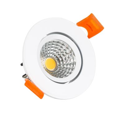 Podhledové Bodové LED Svítidlo 5W COB Kruhové Nastavitelné v Bílé Výřez Ø 70 mm CRI92 Expert Color
