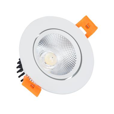Spot LED Downlight COB Orientable Rond 7W Blanc Coupe Ø 70mm No Flicker