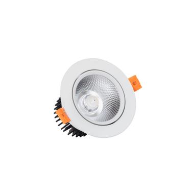 White Round 12W Adjustable (UGR19) Dimmable COB LED Downlight Ø 90mm Cut-Out