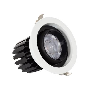 Spot LED Downlight COB Rond Orientable 360º (UGR19) High Lumen Expert Color No Flicker CRI90 18W Coupe Ø 115mm