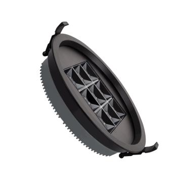 Downlight LED 30W Rond AERO UGR13 Coupe Ø 200 mm Noir