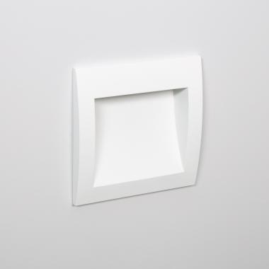 Balise LED Extérieure 4W Encastrable au Mur Carrée Natt Blanche