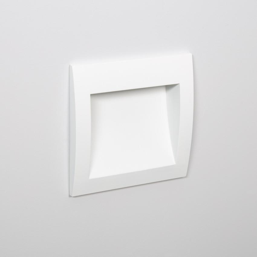 Product of 4W Natt Outdoor Square Recessed LED Wall Light in White