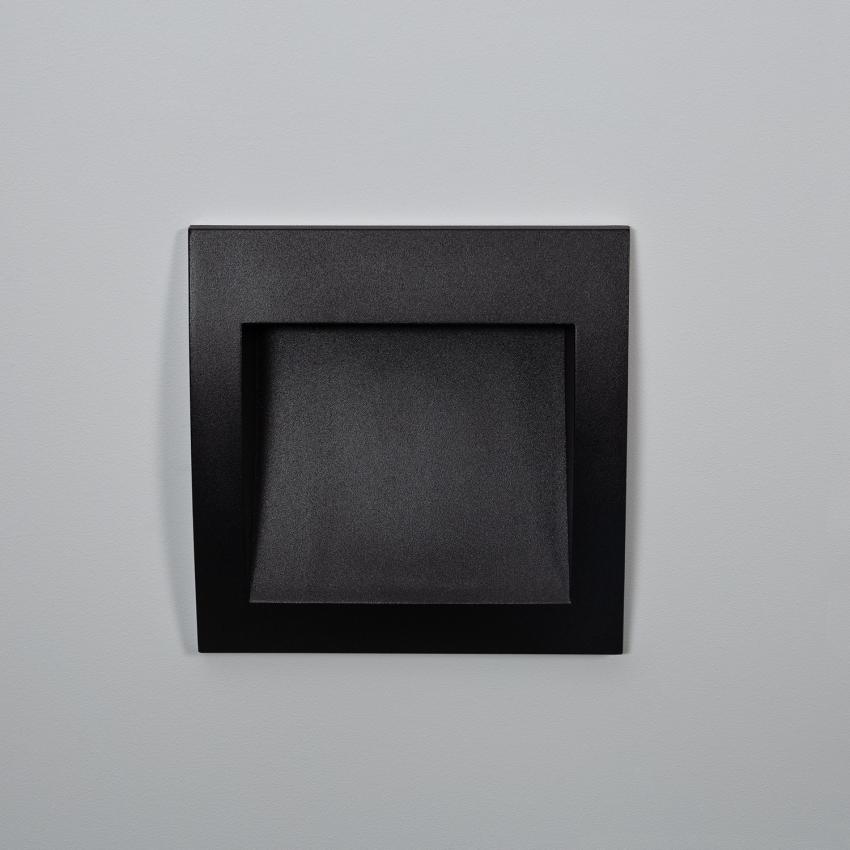 Product of 4W Natt Outdoor Square Recessed Black LED Wall Light