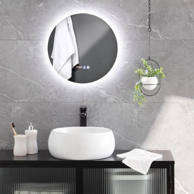 Specchio da Bagno con Luce LED e Antiappannamento Ø45 cm Volpe