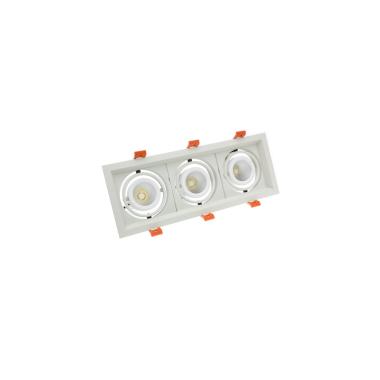 3x10W Adjustable Madison CREE-COB LED Spotlight in White - LIFUD (UGR 19) 295x110mm Cut Out